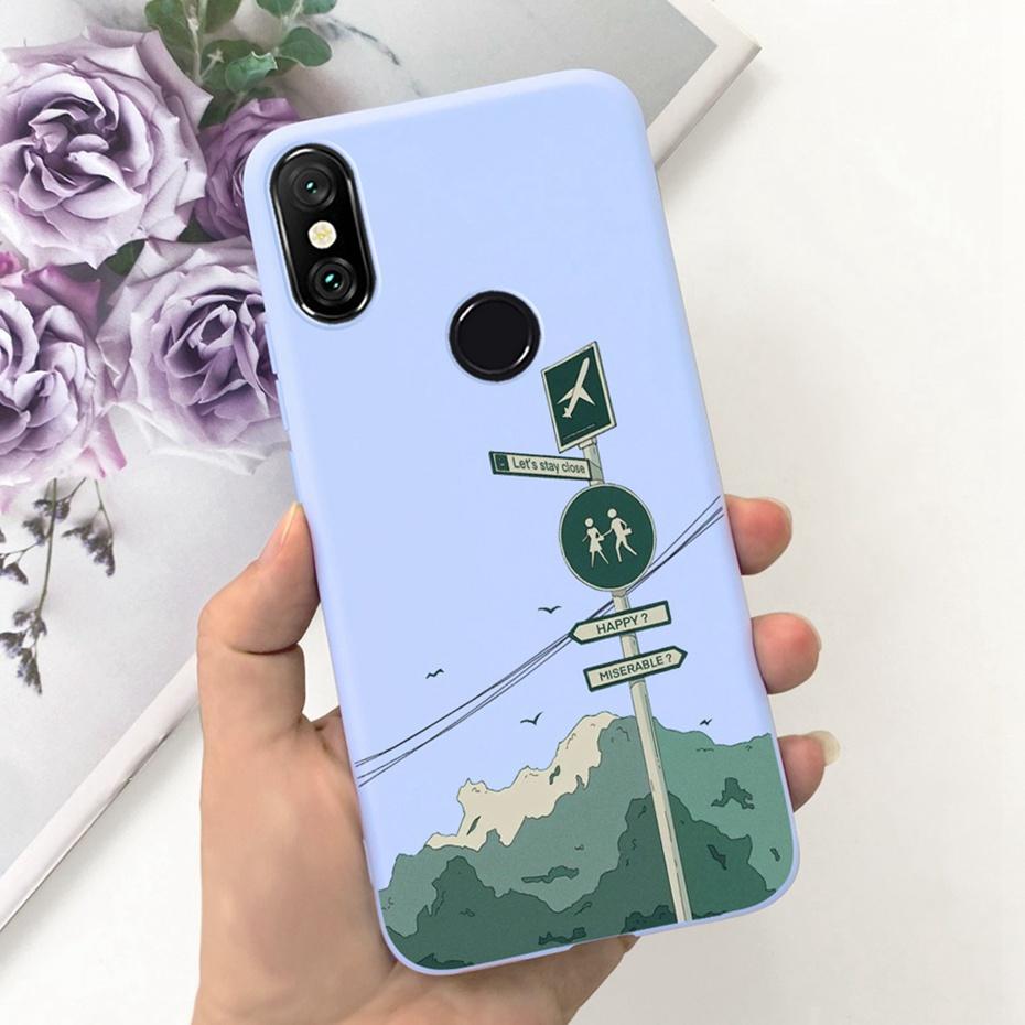 Fashion Phone Case For Xiaomi Mi A2 Lite 5.84" Candy Color Soft Silicone TPU Bumper For Xiaomi Mi A2lite Back Cover