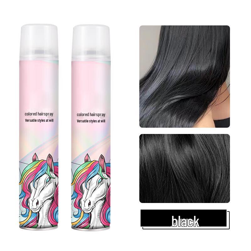HUIHUADU Temporary Black Hair Color Spray