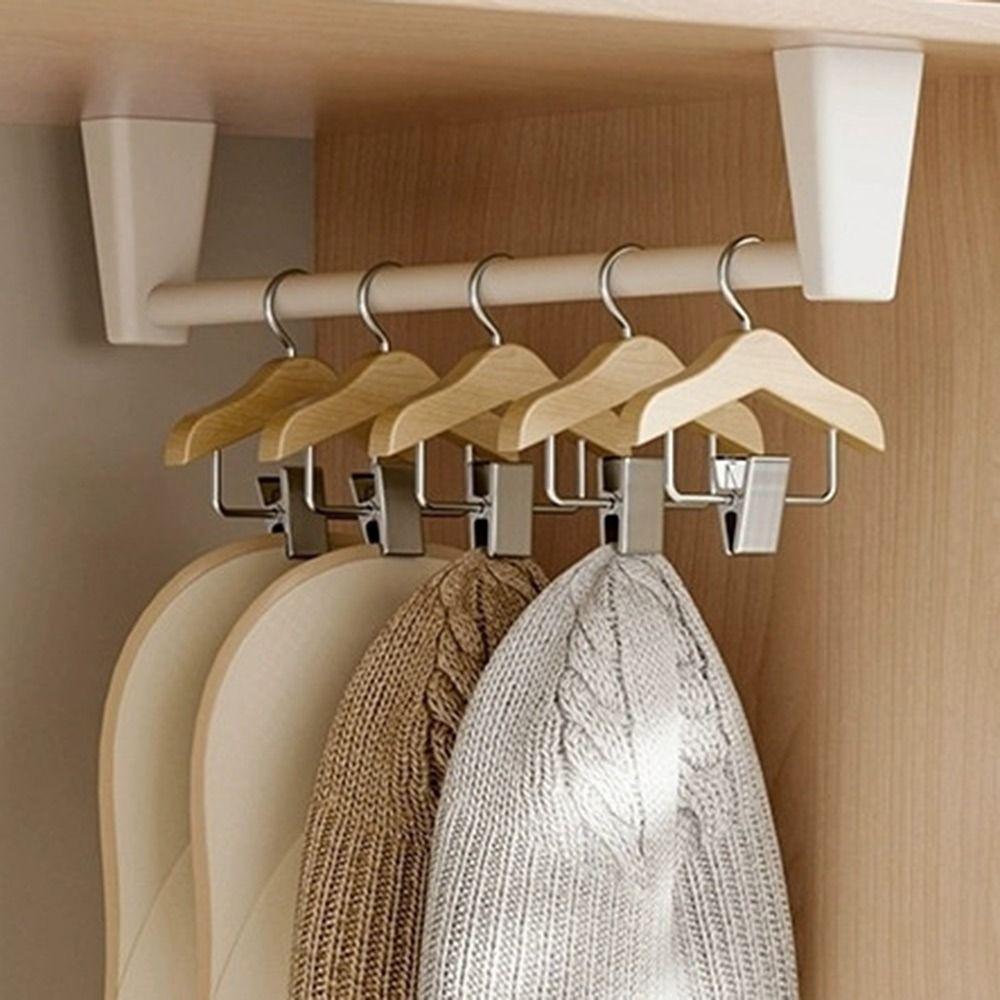 New Solid Wood Kids Hanger with Clip Anti Slip Pet Clothes Hook Coat Hanging Rack