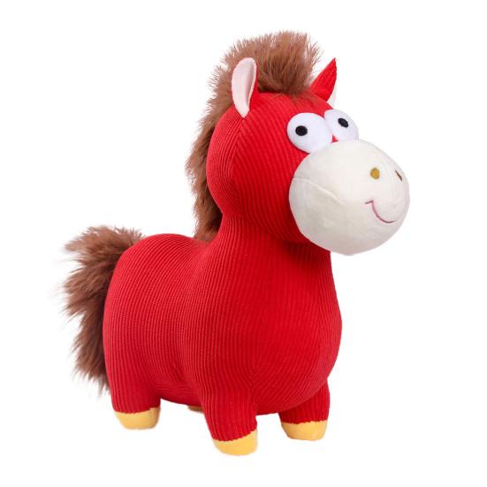 

Год Лошади Плюшевая игрушка Маскот китайского зодиака Красный пони Плюшевая игрушка Праздничное чучело животное в подарок на Лунный Новый год M