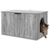 vidaXL Cat House, Sonoma Gray, 85 x 55 x 50.5 cm