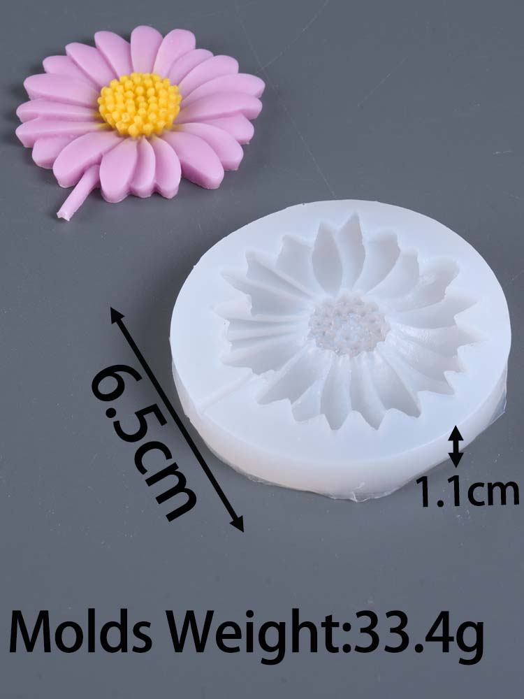

DIY 3D Daisy Flower Candle Silicone Mold Sunflower Handmade Soap Gypsum Ornament Molds Resin Clay Craft Casting Home Decor Gift