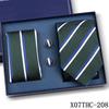 Tie Square Cufflinks 3-Piece Suit Retro Striped Hand Tie High-End Gift Box Set
