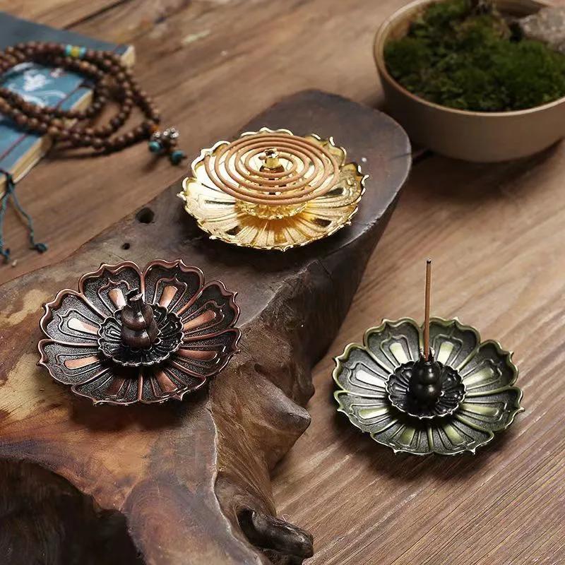 YXY Alloy Incense Burner Metal Incense Sticks Holder Zen Coil Incense Base Detachable Home Fragrance Products