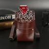 6 Pocket Cowhide Hair Scissor Bag Pet Scissors Storage Holster Pouch Hairdressing Clips Comb Waist Belt Bag Salon Barber Tool