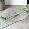Glass Golden Dinner Plate Shallow Flat for Dinner Snacks Platter 28 cm