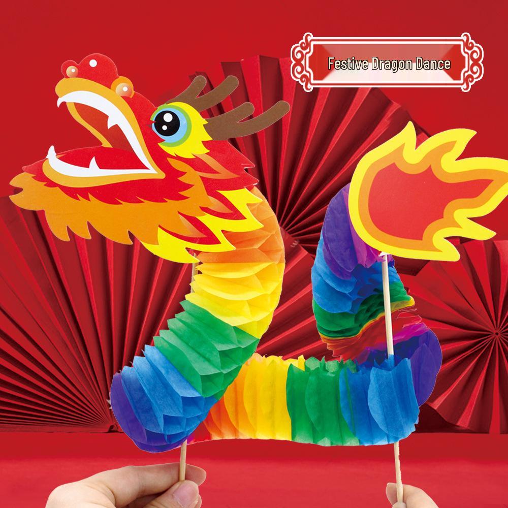 Chinese Dragon Dance Wedding Photo Props DIY Kit for Kids
