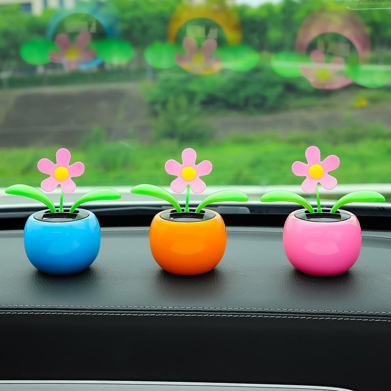 Solarbetriebenes Sonnenblumen Schüttelkopf Auto Ornament