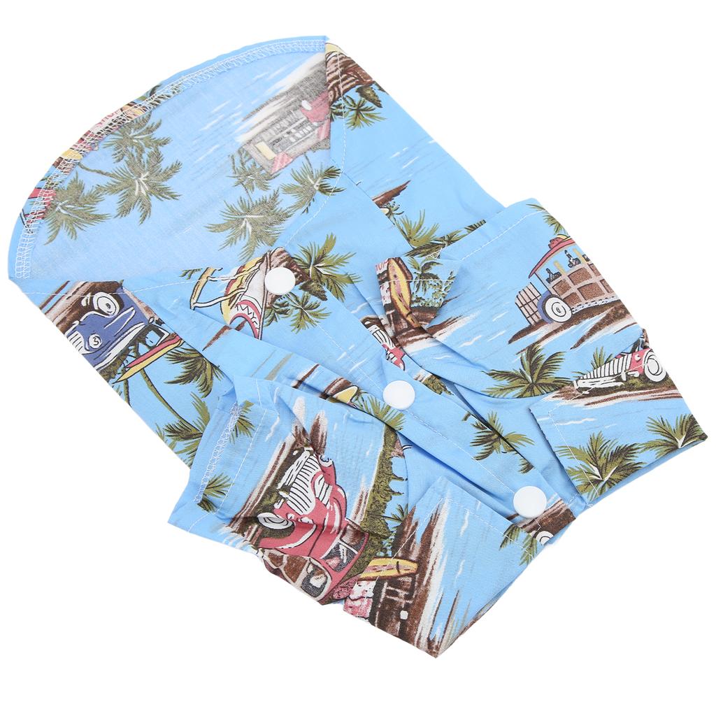 Pet Hawaiian Shirt Cool Breathable Hawaiian Beach Print Dog Summer Camp T Shirt for Dogs and Cats