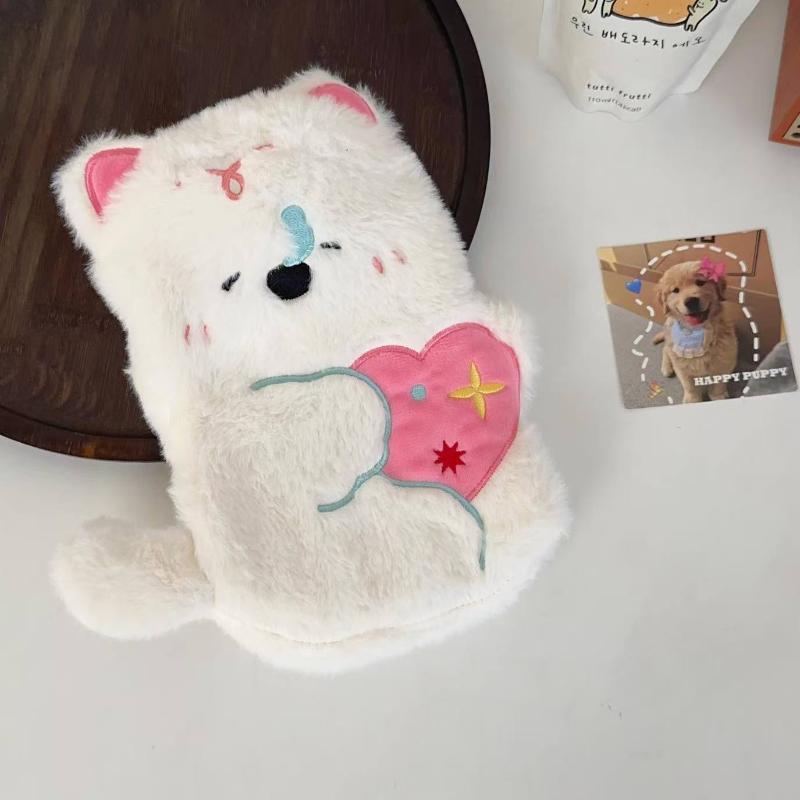 Cute Plush Animal Hand Warmers - Soft Cartoon Cat/Dog Hot Water Bottles for Winter Warmth