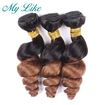 My Like Pre Colored Ombre Human Extensions Weave Loose Wave