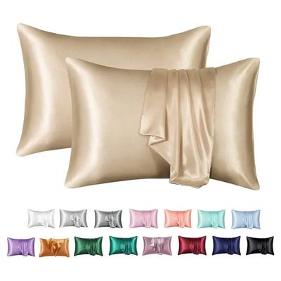 Pillowcase Pillow Cover Silky Satin Hair Beauty Pillow Case Comfortable Pillow Case Home Decor Contemporary Durable Elegant Design