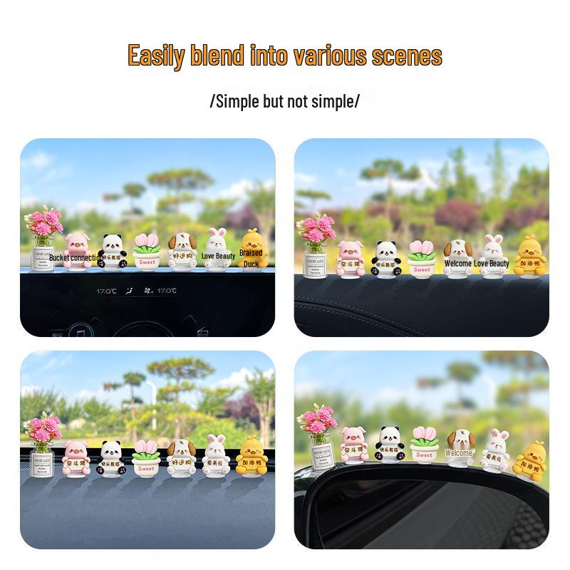 Little Animal Electric Car Console Ornament – Cute Car Accessory