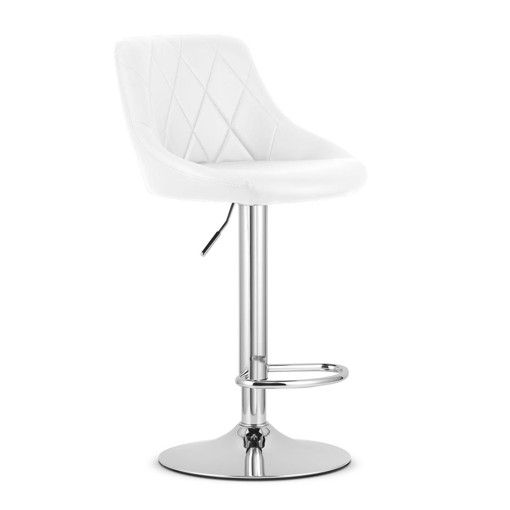 Kast Stool - White Eco-Leather/Chrome Base X 2