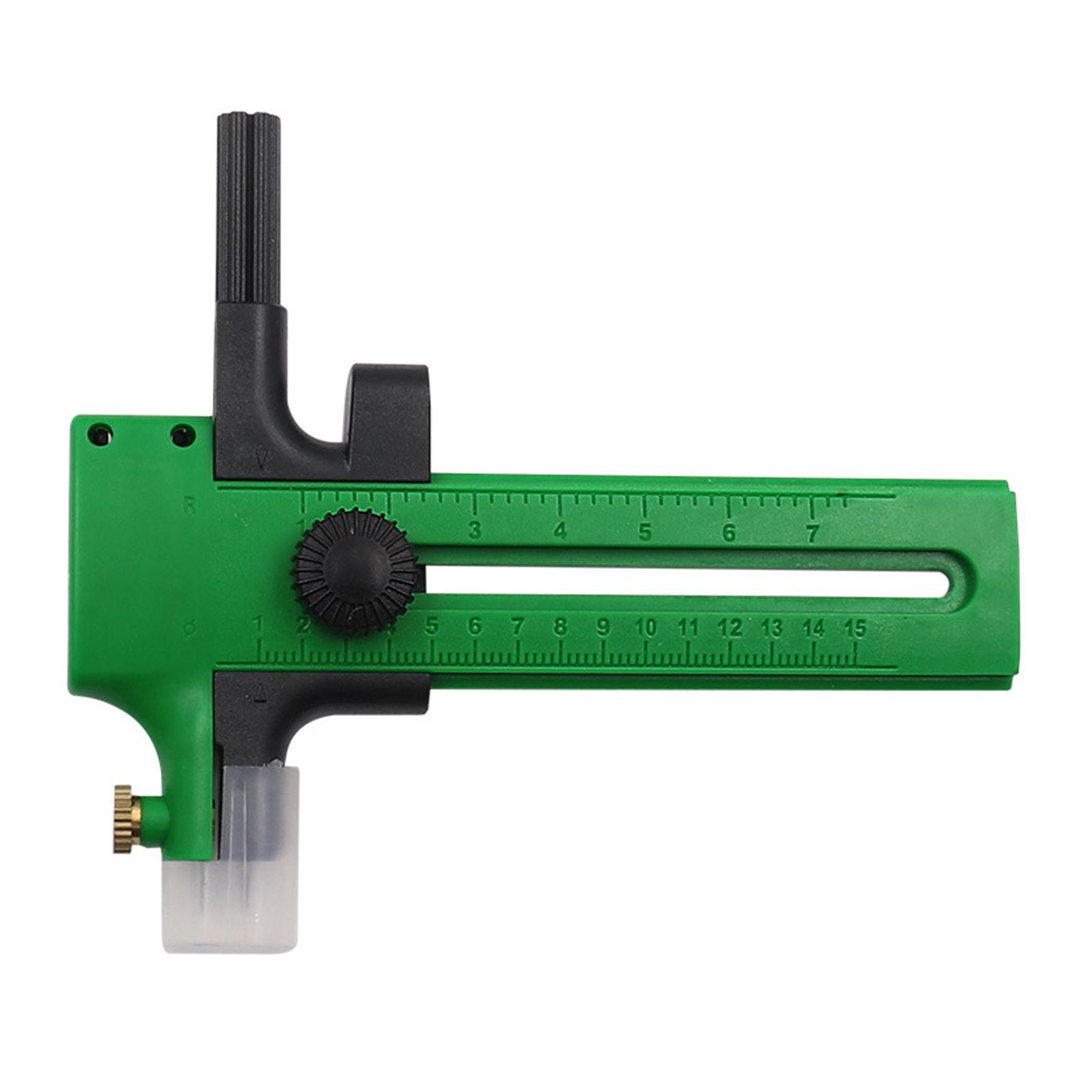 

Circle Paper Cutter Compass Circle Cutter Ratchet Handle Non-slip Grip Perfect 2-15cm Circles for Card Making DIY Crafts зелёный