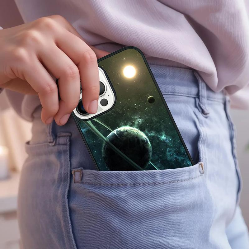 Saturn Solar System Phone Case For iPhone 17 Air 15 16e 14 13 Pro Max Coque 12 11 Pro Max PLUS Cover