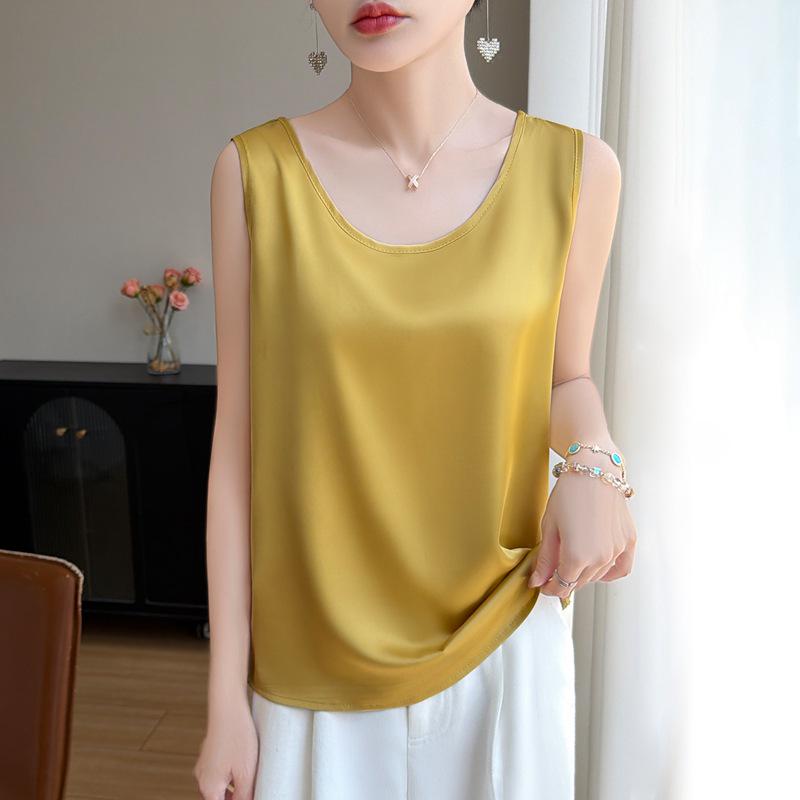 Summer 2025 Women's Round Neck Sleeveless Pullover Vest