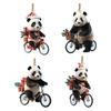 Vánoční přívěsek na auto realistický jezdecký tvar panda lehký závěsný doplněk vánoční stromky dvířka Okna dekorace Závěsná ozdoba taška popř.