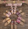 Four Seasons Cartoon Flower Non-slip Breathable Indoor Slippers with Thick Sole for Couples