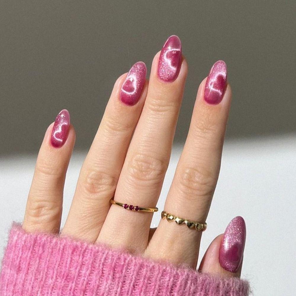 Unghie finte francesi Stampa ovale sulle unghie Punte per unghie per manicure fai da te