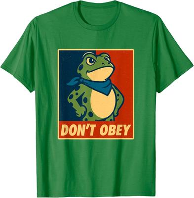 Don't Obey Frog Retro Protest Poster Design Resist Unisex T-Shirt 4
