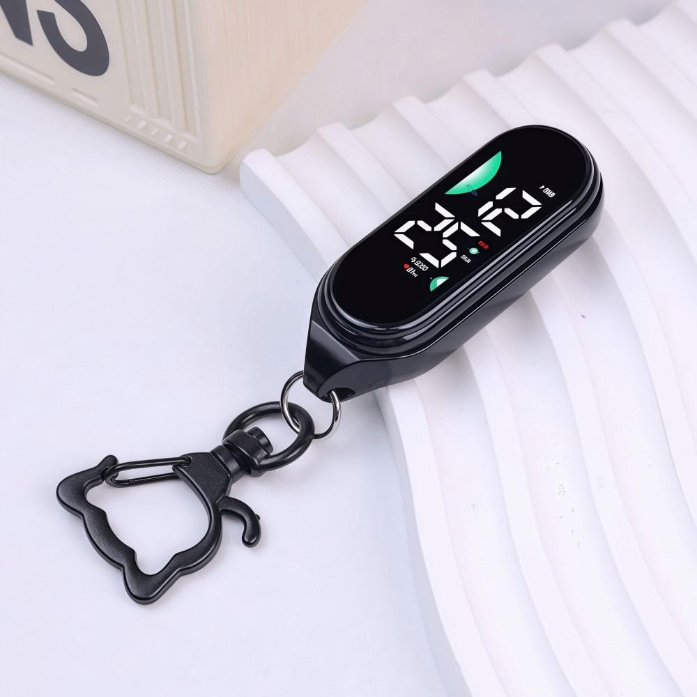 LED Electronic Hanging Watch Portable Waterproof Pocket Watch Digital Display Carabiner Luminous Pocket Watch Kids Adults