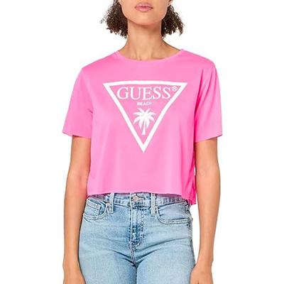 Triangle Crop T-Shirt Classic Logo Rose