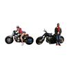 1:64 Miniature Figure Motorcycle Rider DIY Projects Painted Ornament Diorama