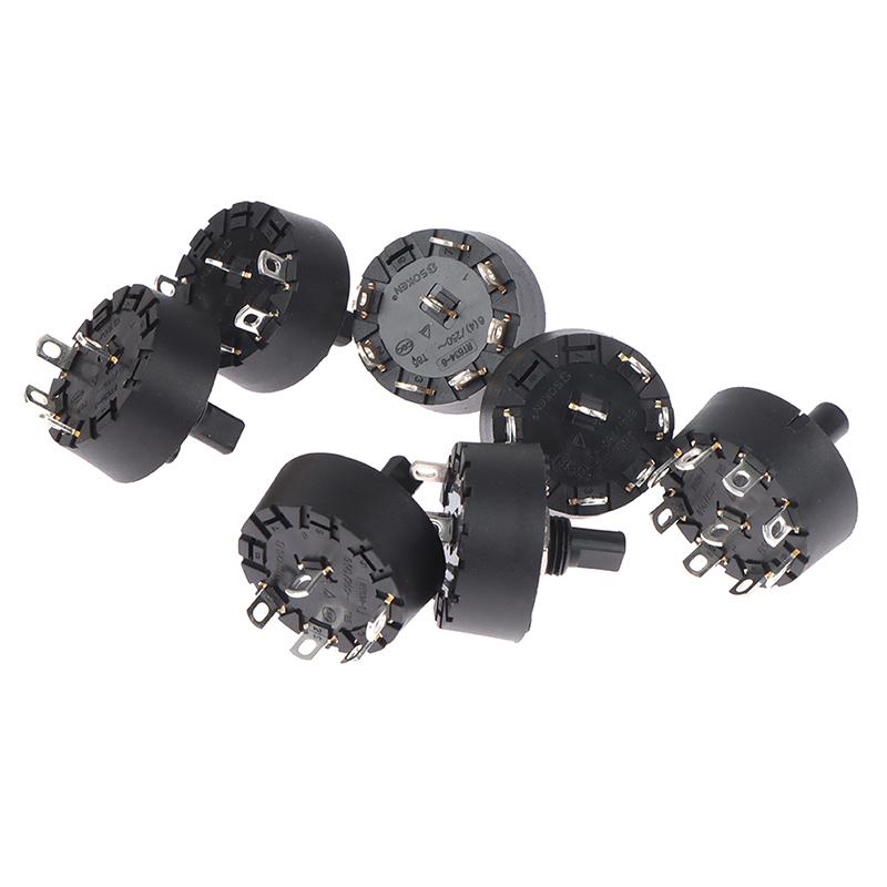 1Pcs 2/3/4/5/6/7/8 Gear With Knob Cap Rotary Gear Switch 6A 250V Power Switch