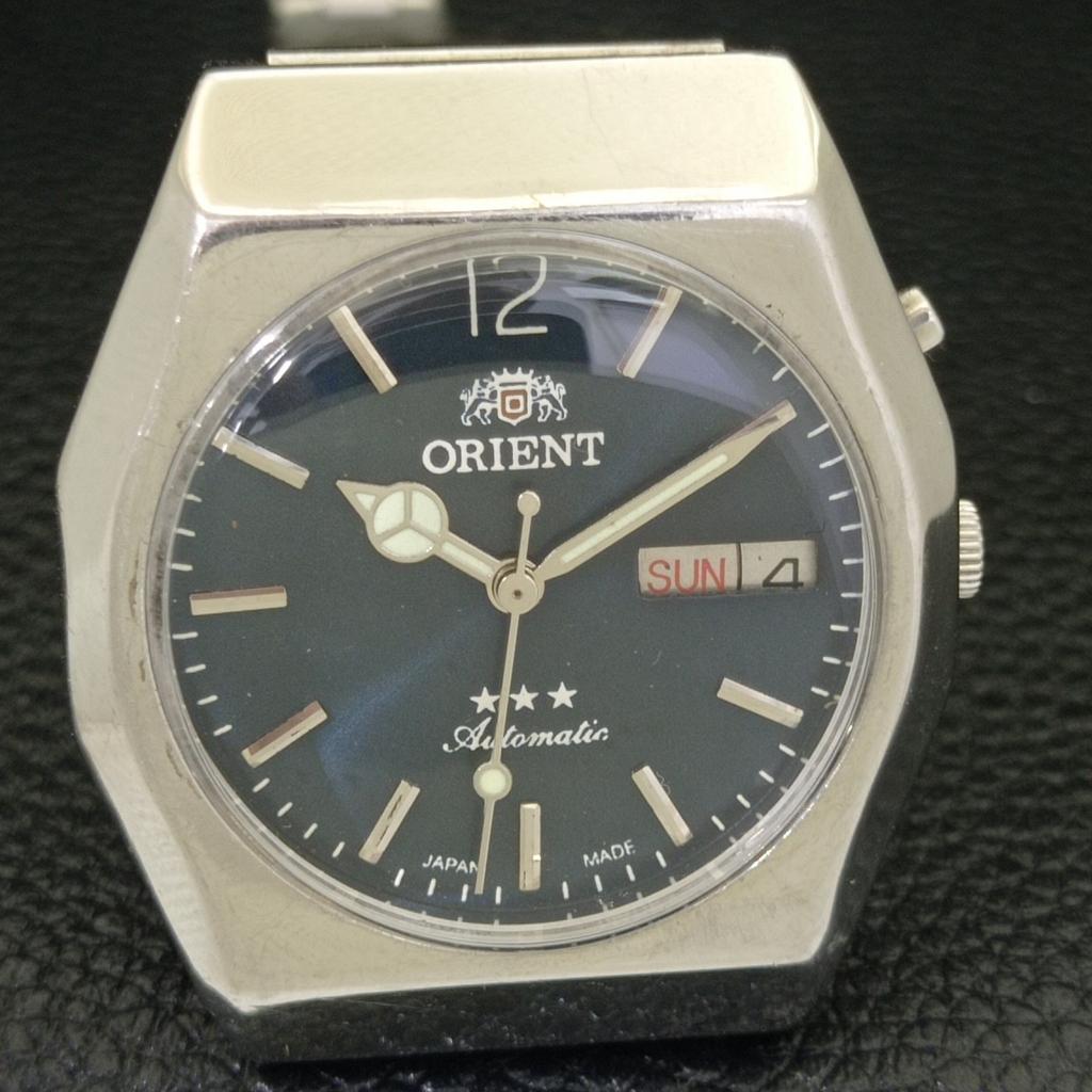 GENUINE VINTAGE ORIENT AUTOMATIC 46941 JAPAN MENS BLUE DIAL WATCH A500348-2 R151b-a500348