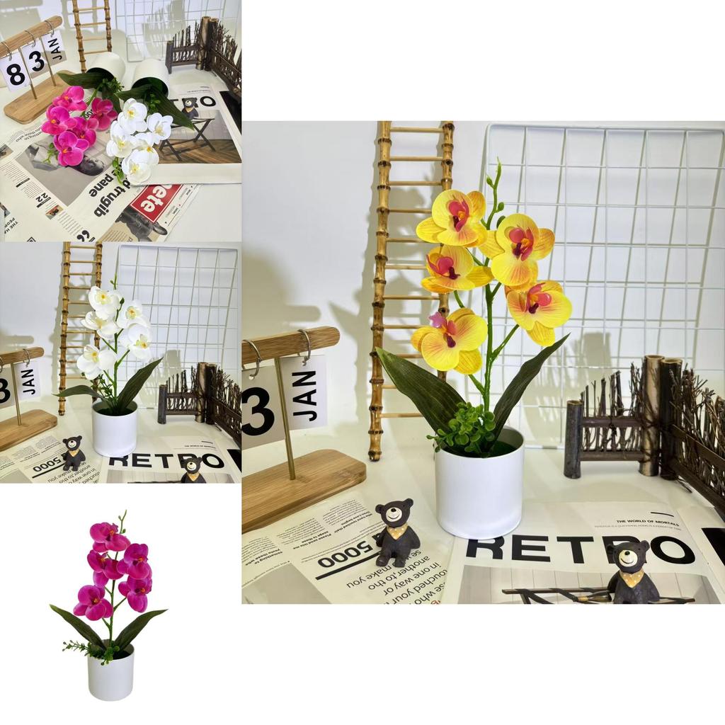 Faux Butterfly Orchid Arrangement For Party Decor And Indoor Landscaping