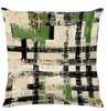 Green Plaid Simple Print Home Decor Pillowcase Bedroom Living Room Sofa Decoration Polyester Cushion Cover With Zipper