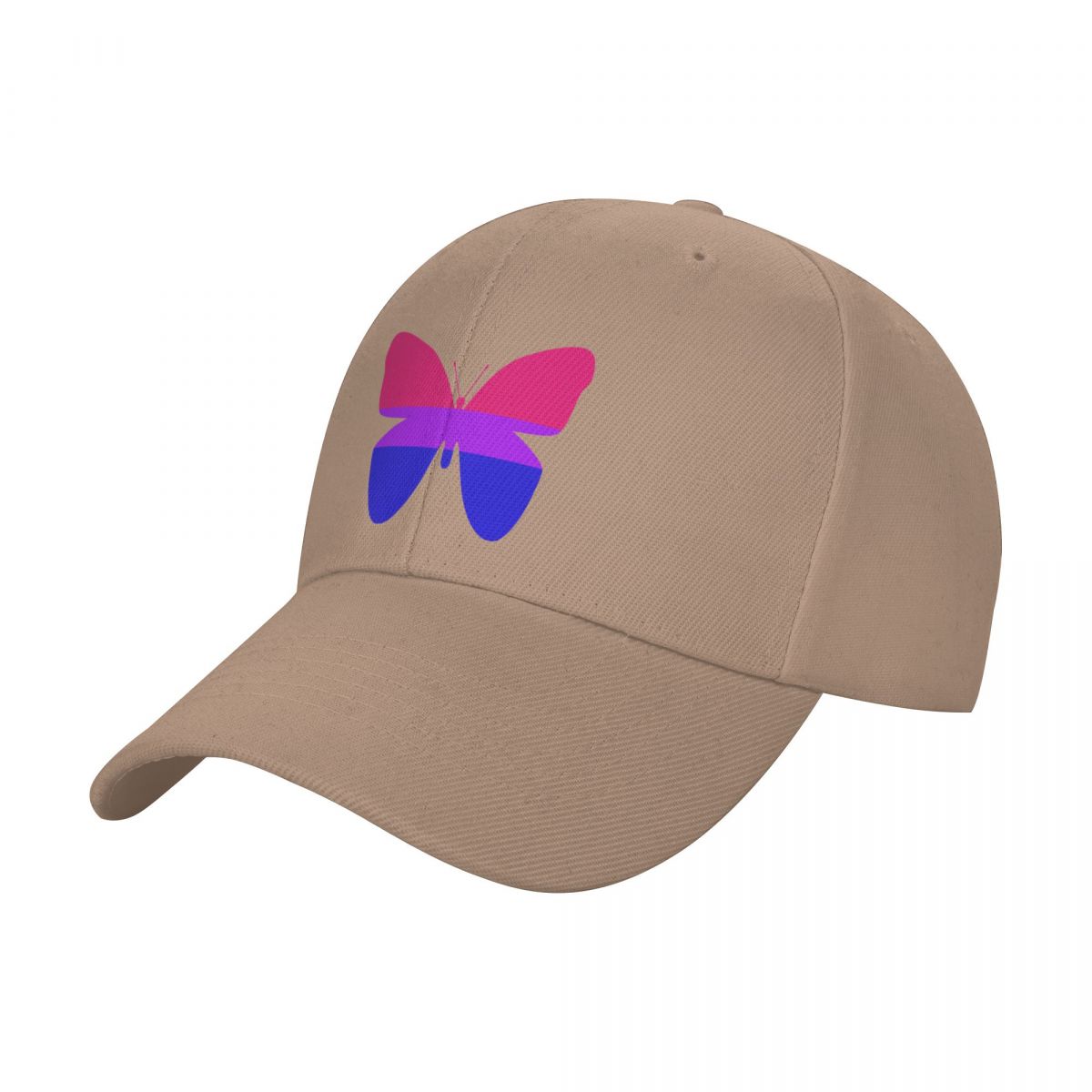 

Bisexual Pride Butterfly Baseball Cap Trucker Hat Snapback Cap Wild Ball Hat Golf Hat Man Caps Women Men s
