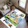 Bluey's Christmas Adventure Customize Your Name Floor Rug Office Rug Suitable for Study room Decorate room Entryway Foyer Anti-slip Rug