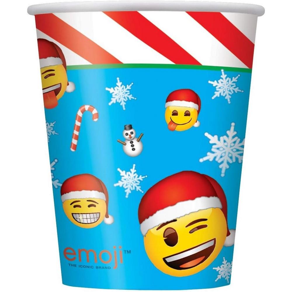 Emoji Paper Christmas Party Cup (Pack of 8)