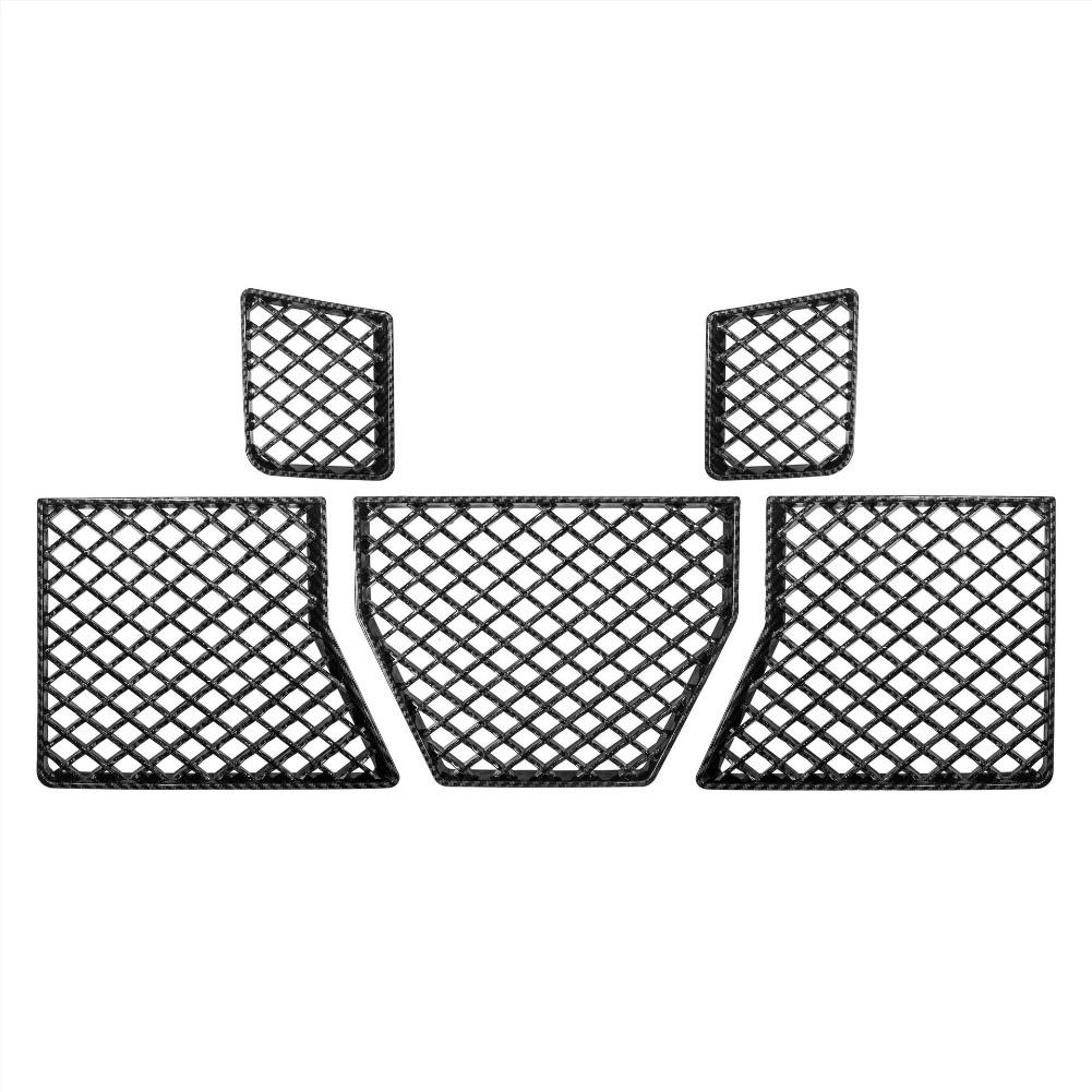 Custom Fit Car Accessories Body Kit Gloss Black Front Bumper Grille Sporty Black Finish 5-Piece Set Car Modification