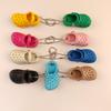 Mini Slipper Pendant: Cute Whale Hole Shoes Keychain for Couples