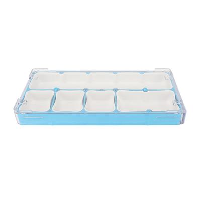Watch Parts Storage Box 5 Compartments Multi Functions Portable Watch Accessory Organizer Blue