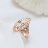 New Fashion Glossy Rings For Women Unusual Creative Hollow Rhombus  Rose Gold Ethnic Bride Vintage Jewelry Quality Ring