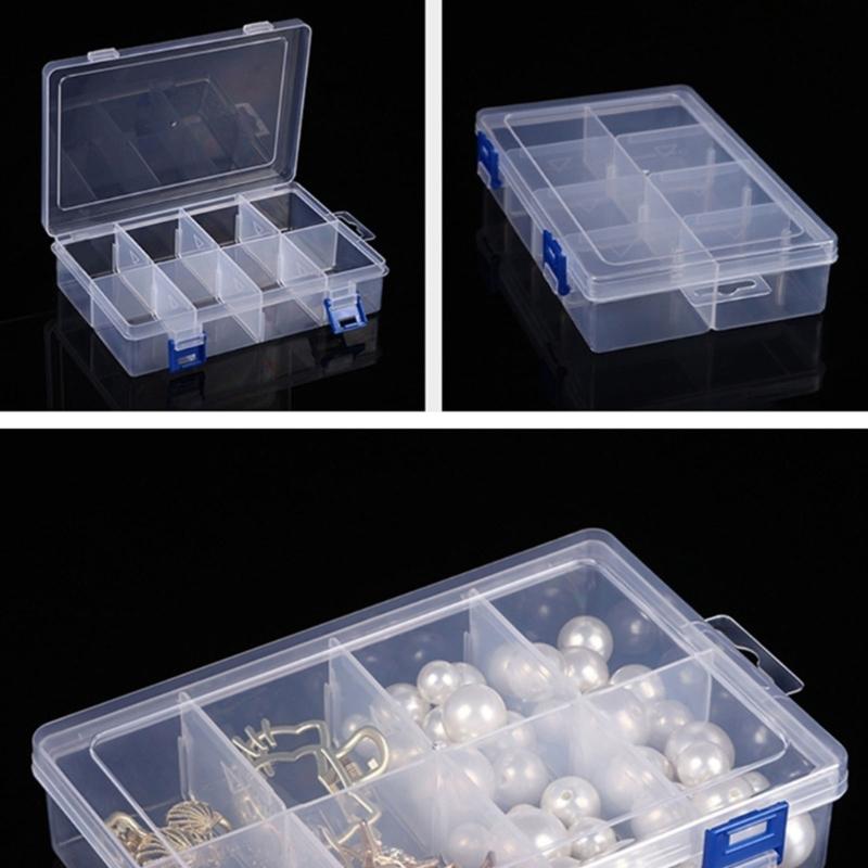 Transparente Kunststoff-Werkzeug-Organizer-Box Verstellbares Fach Sicheres Schloss Ergonomisch für Baumarkt-Zubehör