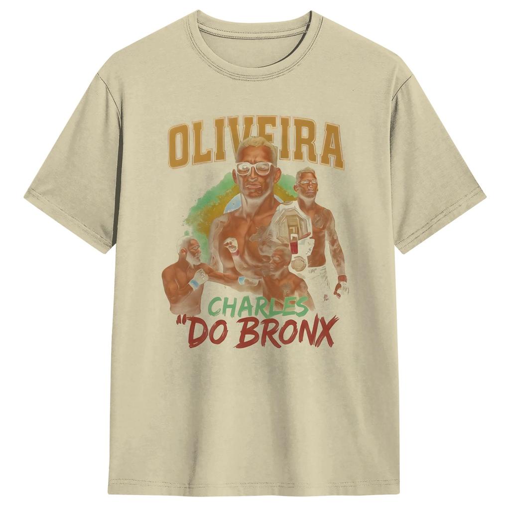 Men Charles Oliveira Fighter T Shirt  100 Cotton Tops Awesome Short Sleeve Round Neck Tees 4XL 5XL 6XL TShirt