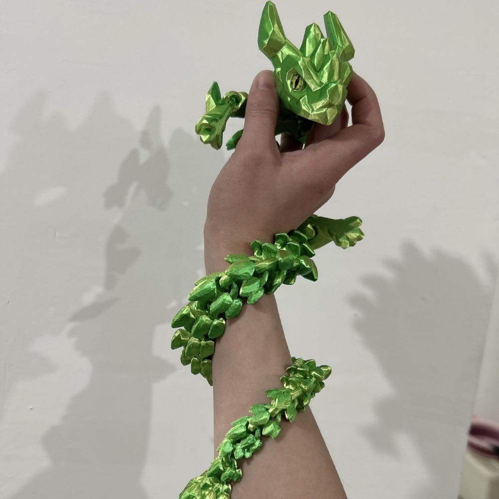 Glow In The Dark 3D Printed Horned Dragon Simulation Dragon Ornament Dragon Figurine  Home Decor