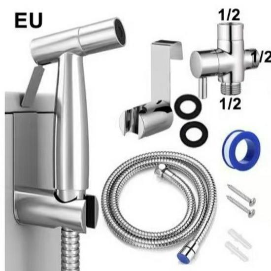 Dual Angle Valve Bidet with High-Pressure Spray Gun for Bathroom & Toilet