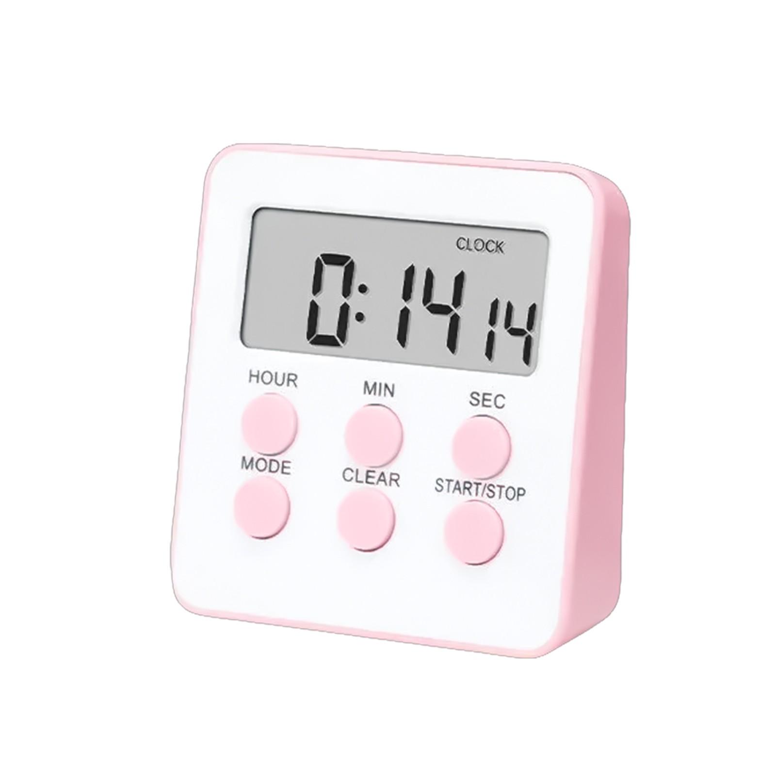 

Легко читаемый большой экран кухонные часы светодиодный дисплей кулинарный секундомер многофункциональный инструмент управления временем для студентов розовый