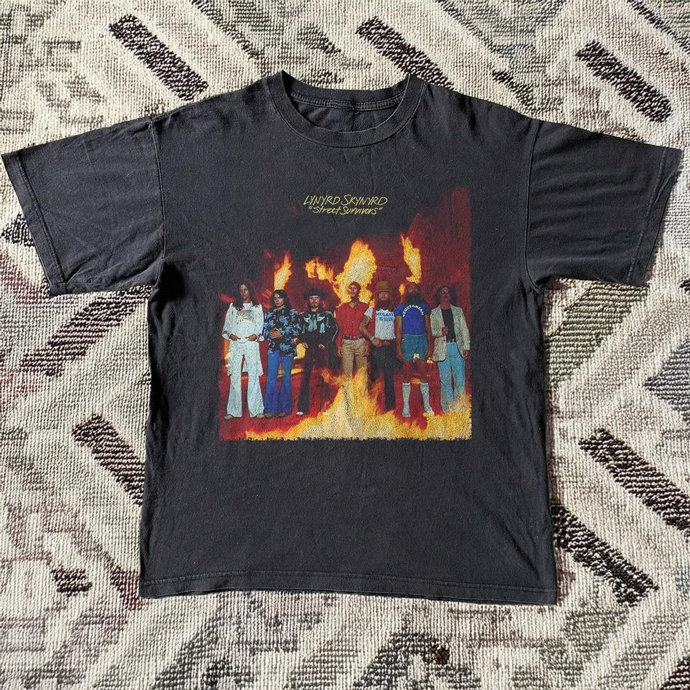 Lynyrd Skynyrd Street Survivors Album Rock Band T Shirt Size S To 5XL Unisex T-Shirt XL