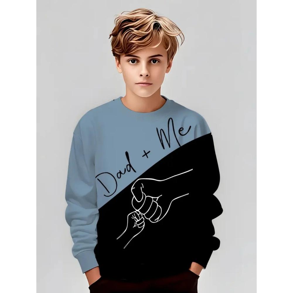 

Весняно-осінні дитячі футболки з круглим вирізом, у смужку, з кольоровими блоками, з 3D-принтом, модні, повсякденні, класичні, з довгим рукавом 170