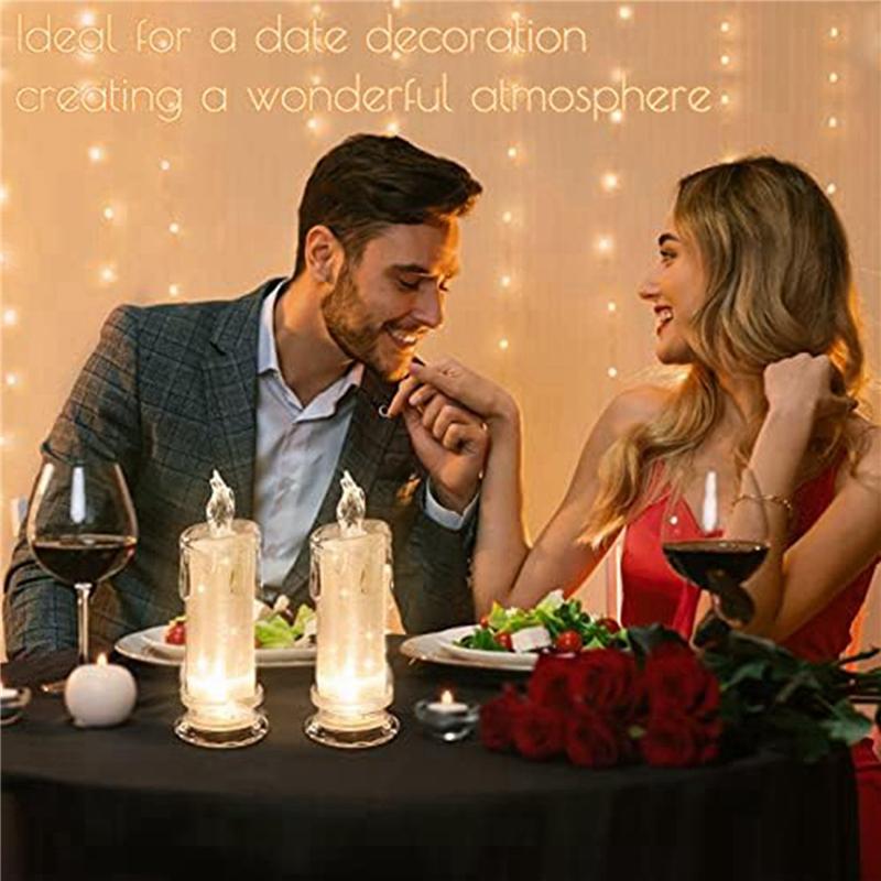 HHO-12PCS LED Flameless Candles ,LED Clearance Pillar Candles, Battery Included,Decoracion For Halloween Christmas