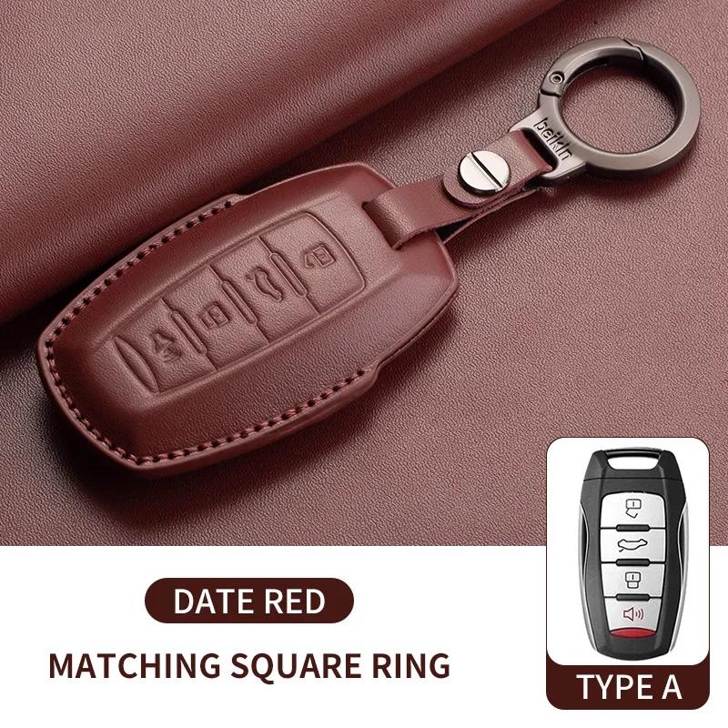 

Leather Car Remote Key Case Cover Holder For Great Wall Haval Jolion 2022 H6 H7 H4 H9 F5 F7 F7X F7H H2S Protector Car Accessorie