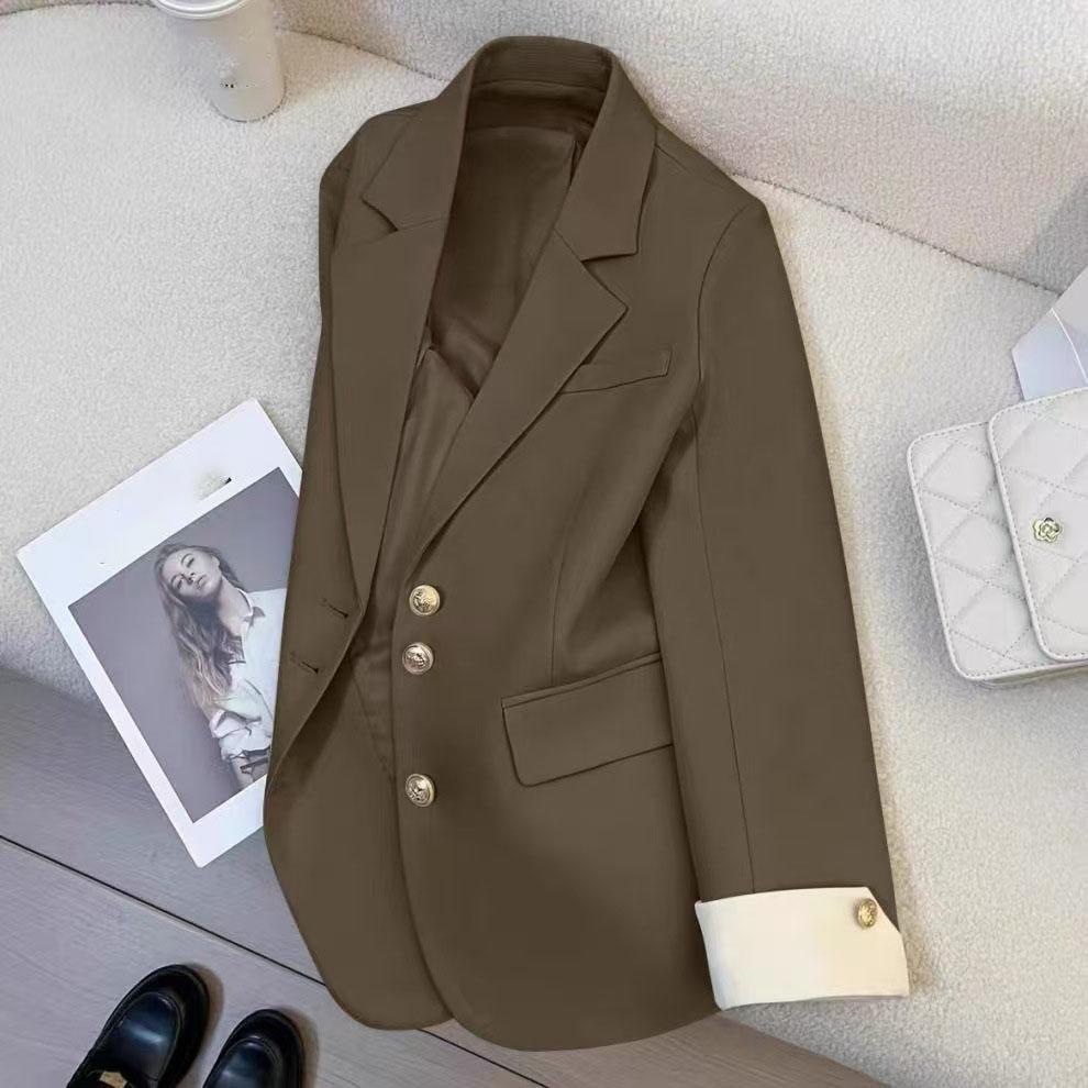 Completo Donna Elegante Sportivo Casual Blazer Giacca Moda Coreana Primavera Autunno 12 Colori Ufficio Abbigliamento Donna Cappotto Basico