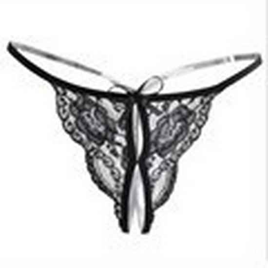 Provocative Lace Open Crotch Thong for Women - Plus Size Available